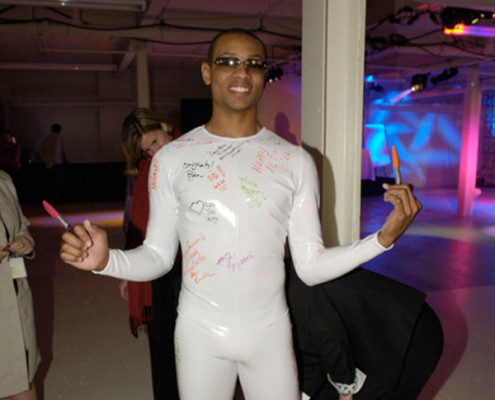 A human guestbook provided a memorable experience at this corporate event.