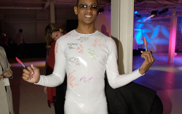 A human guestbook provided a memorable experience at this corporate event.