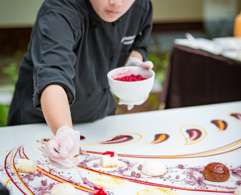 Dessert transformed into art was a focal point at the grand opening of an art building.